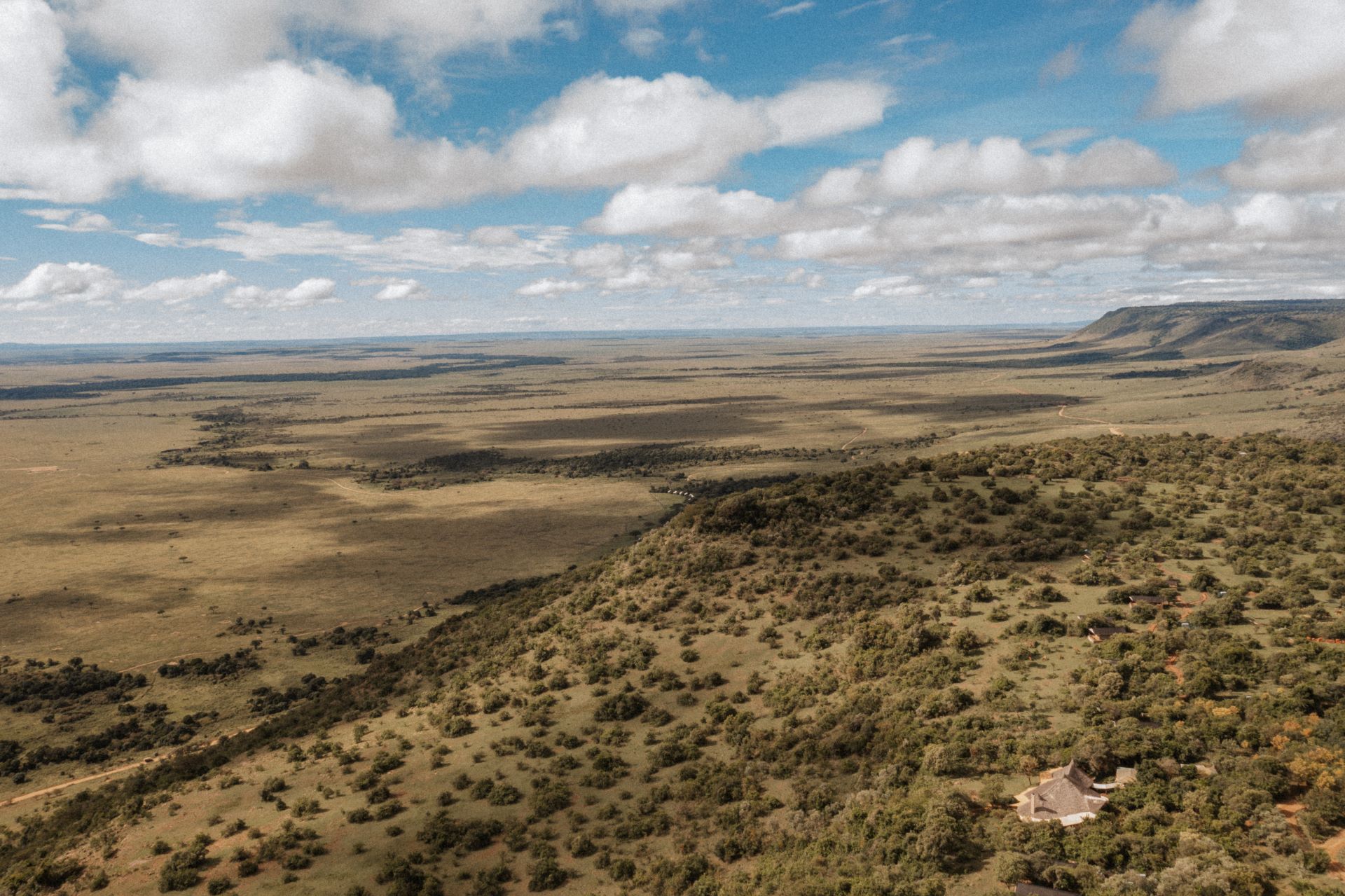 View from Kilima Camp accommodation over the Mara